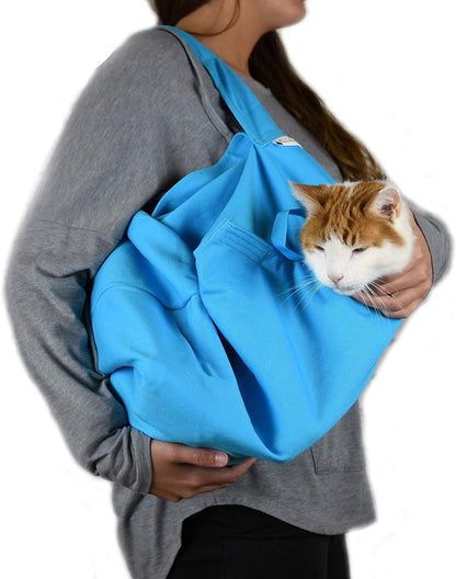 Cozy Comfort Carrier - Large Soft Red Cat Carrier and Cat Restraint Bag for Nail Trimming, Vet Visits, Medication Administration, Dental Care, and Travel