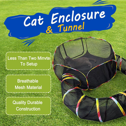 Outdoor Cat Enclosure and Play Tent 