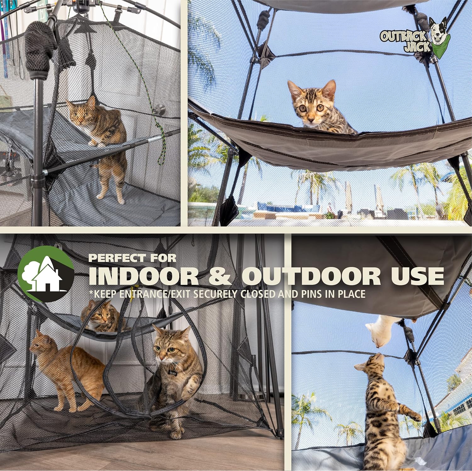 Catio Outdoor Cat Enclosure, (Kitty Katio) for Indoor Cat or Multiple Cats - Portable Cat Tent, Outdoor Cat Tent Play Tent for Cat, Outdoor Cat Catio, outside Cat Enclosure, Cat House