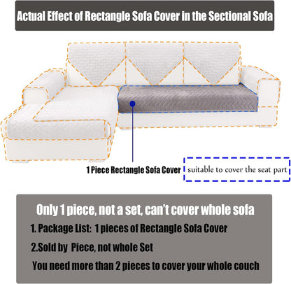 Sofa Cover, Velvet Couch Cover Anti-Slip Sectional Couch Covers Sofa Slipcover for Dogs Cats Pet Love Seat Recliner Armrest Backrest Cover Dcorporate Grey 36''X70''(Only 1 Piece/Not All Set)