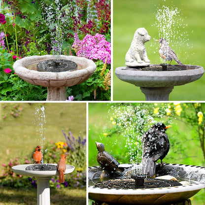 Solar Fountain, Upgraded Solar Water Fountain, 2.5W Solar Fountain Pump for Bird Bath with 4 Nozzle Solar Bird Bath Fountains Solar Powered Pump for Bird Bath, Garden, Pond, Pool, Fish Tank, Outdoor